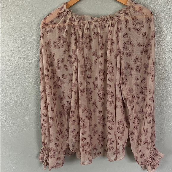 Aakaa Floral Blouse - Cream and Purple - Picture 8 of 12